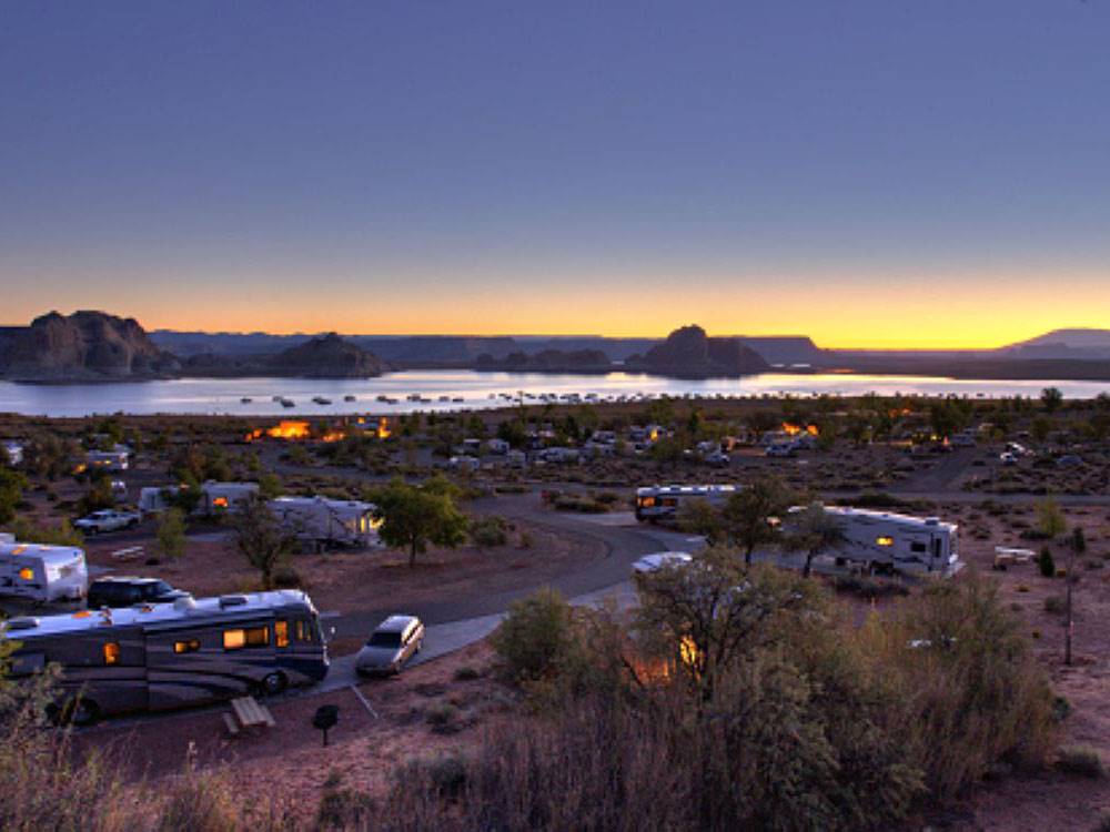 Aerial View of the camp at night