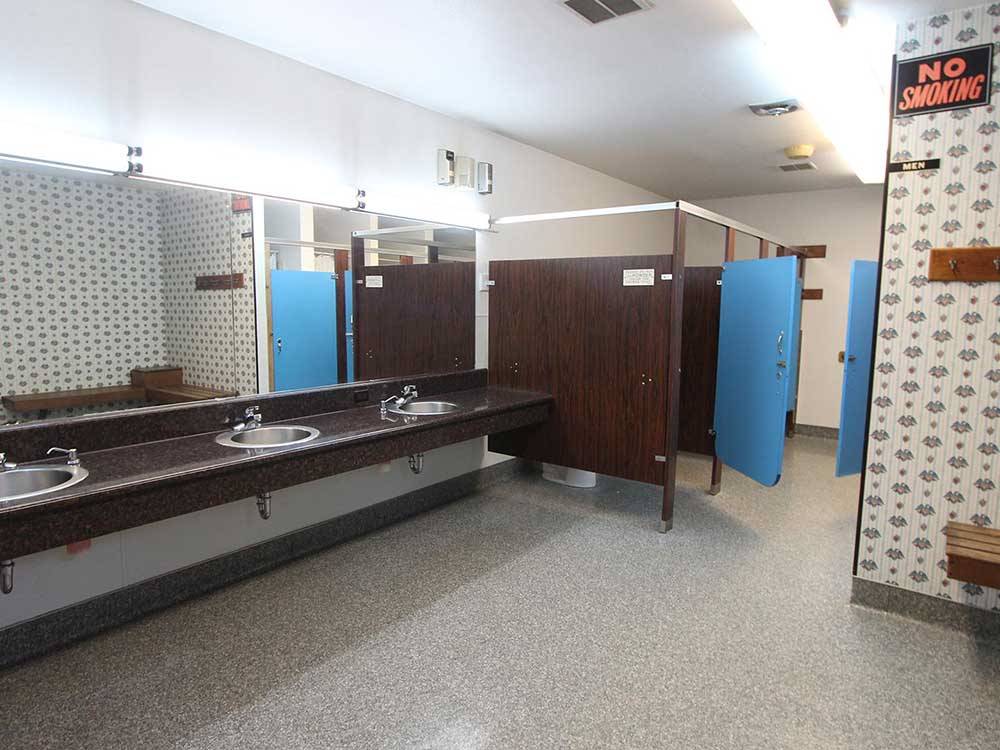 One of the clean bathrooms at HOLIDAY RV PARK
