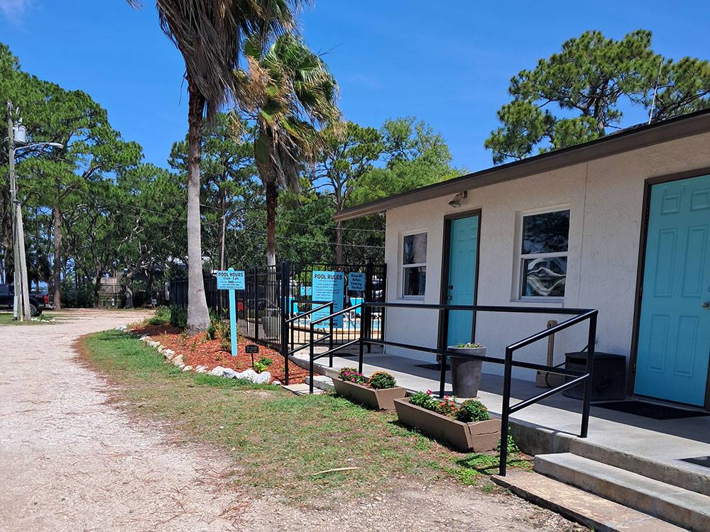 Building by the pool