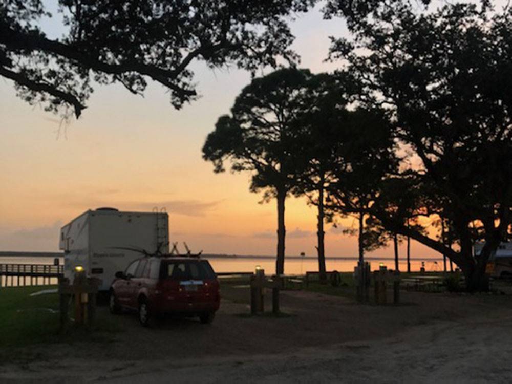 RV site at dusk