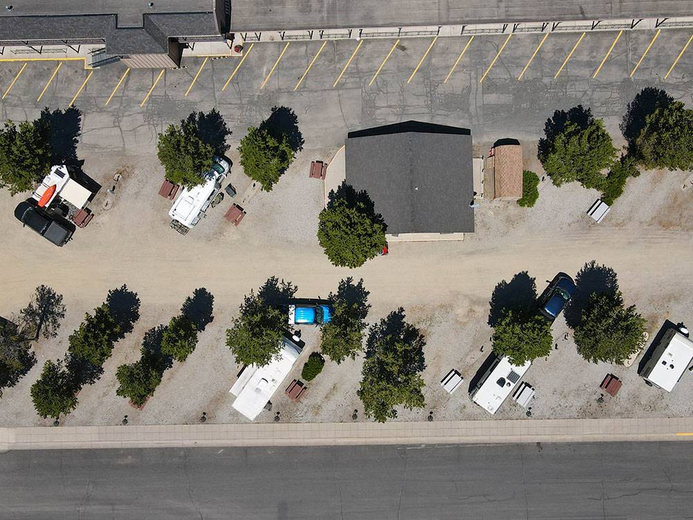 Aerial view of RV sites