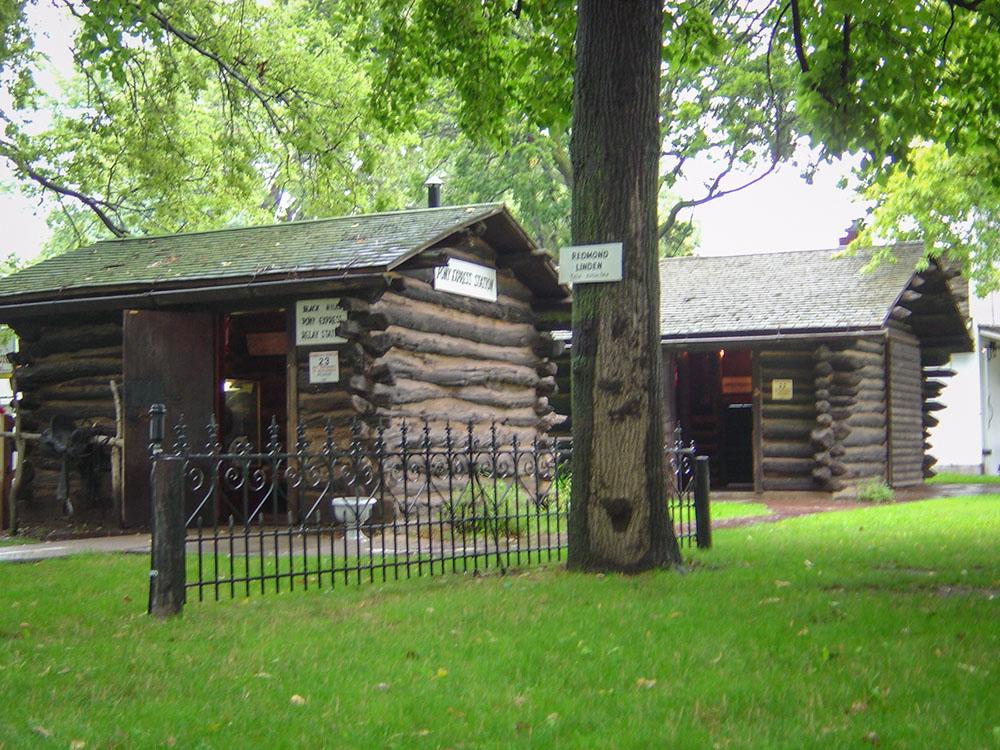 Log cabins at PIONEER VILLAGE CAMPGROUND