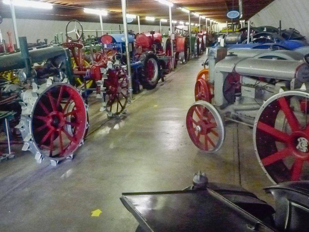 Antique tractors at museum
