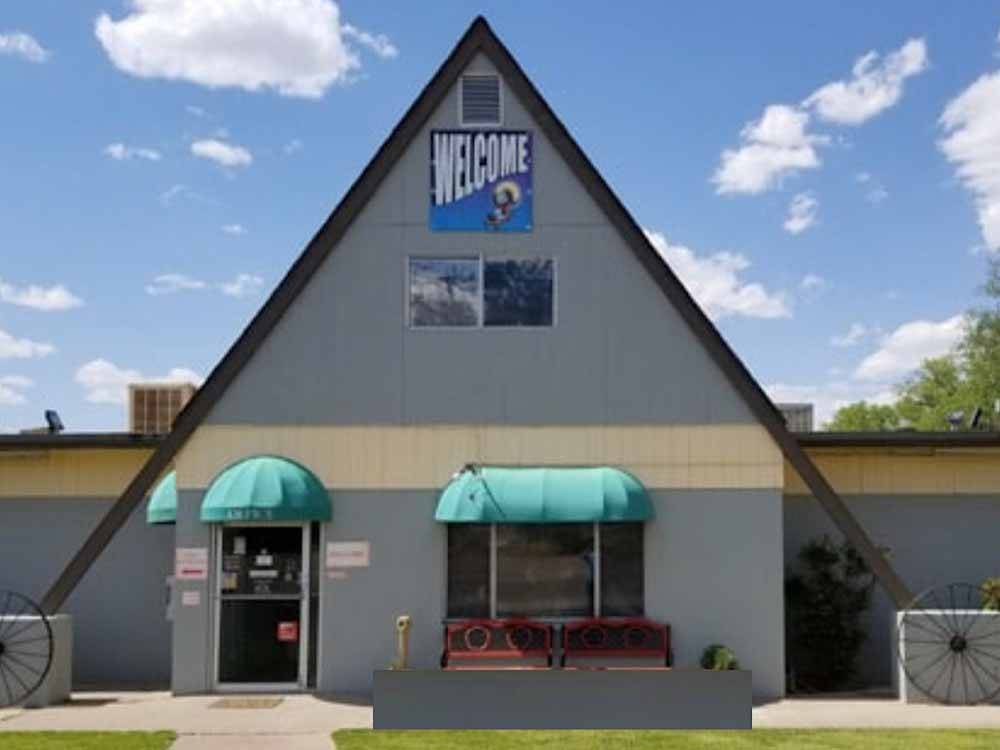 Exterior of A-frame office at SANTA ROSA CAMPGROUND