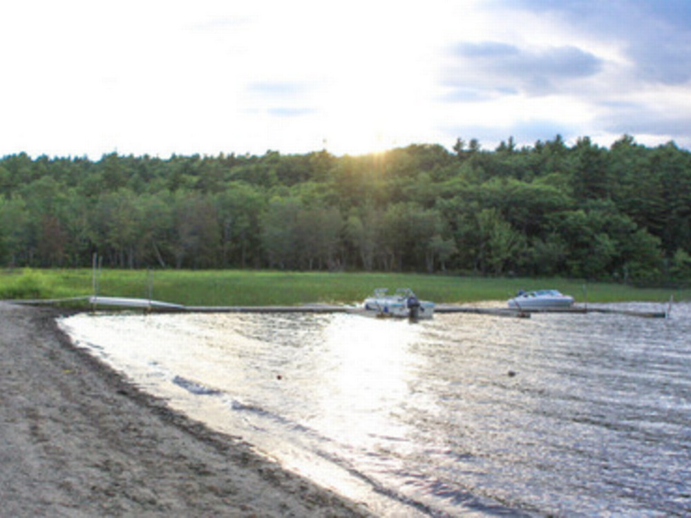 Boats in the water Jellystone Park Androscoggin Lake
