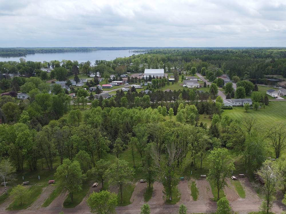 An aerial view of grounds