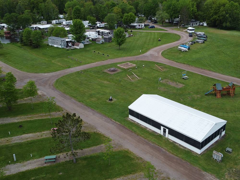 Aerial view of the playground