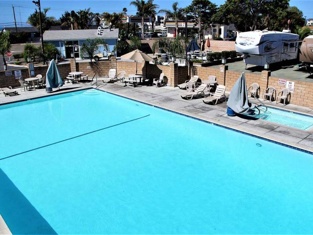 The pool and hot tub