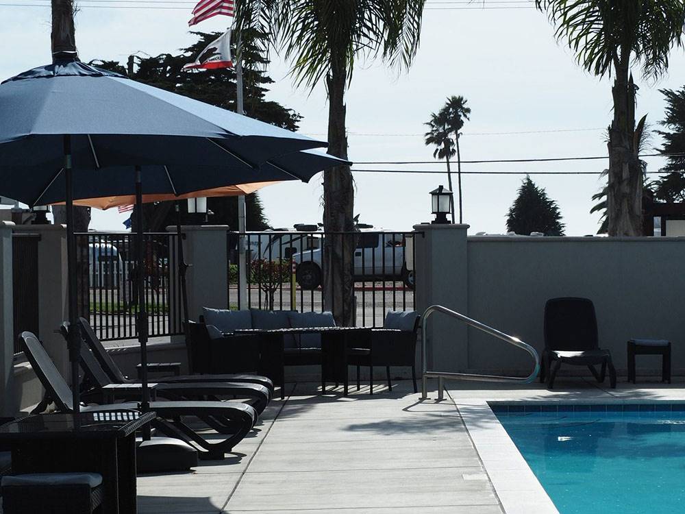 Seating near the pool
