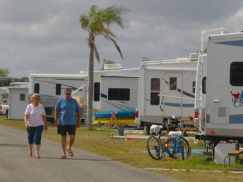 Trailers camping at ENCORE GULF VIEW
