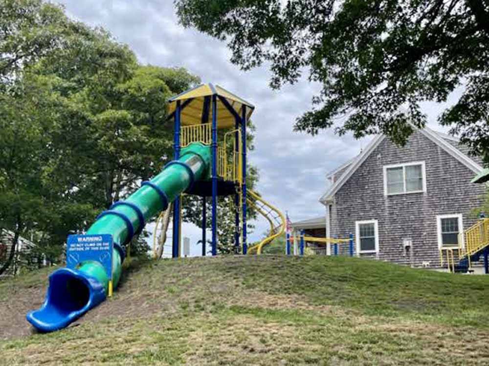 A large slide from the playground equipment at ATLANTIC OAKS