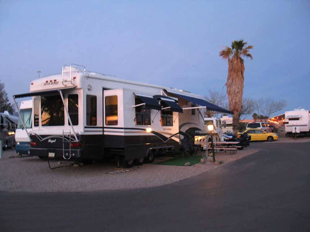 Trailer camping at PRINCE OF TUCSON RV PARK