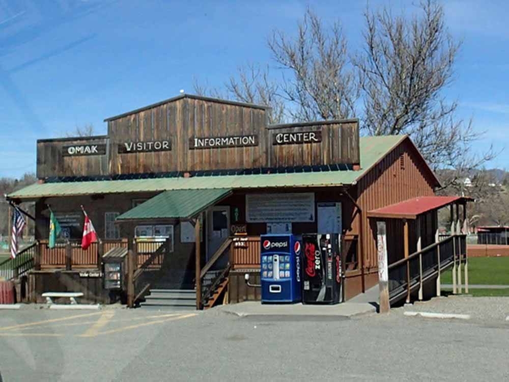 The Omak Visitor Center nearby at CARL PRECHT MEMORIAL RV PARK