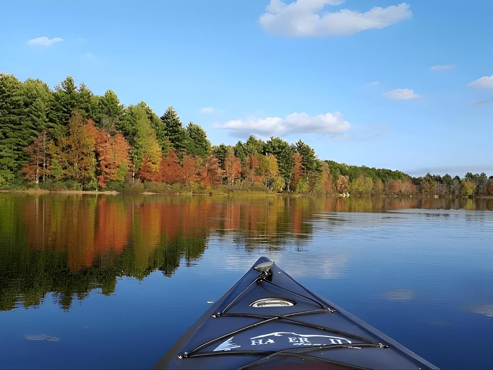 A kayak on the water