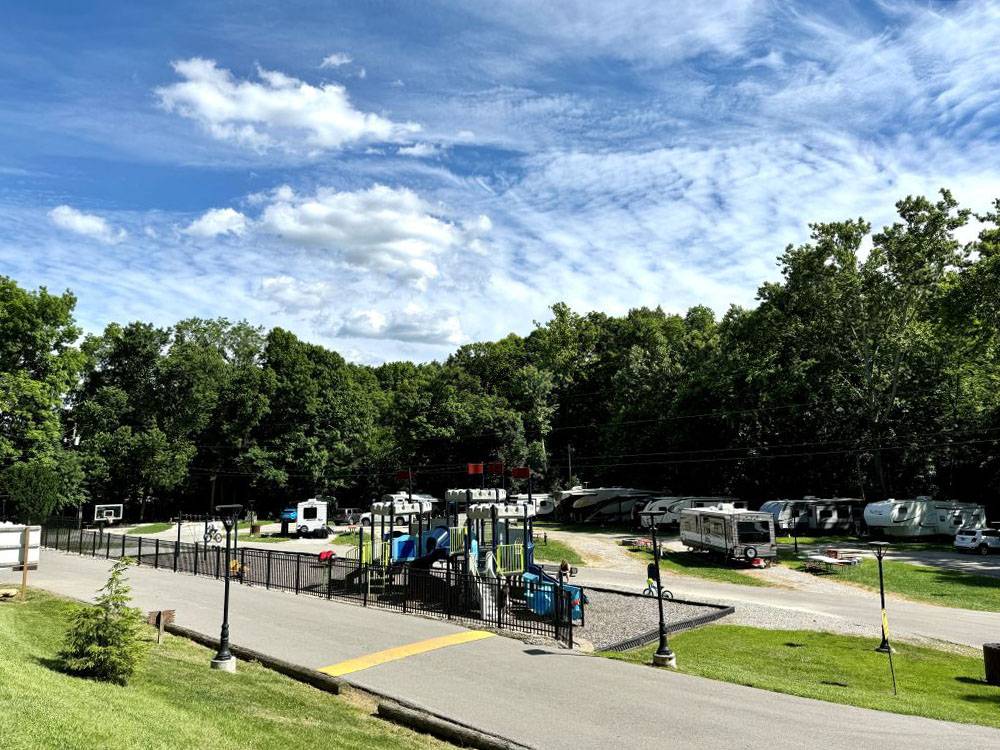 The playground and RV sites