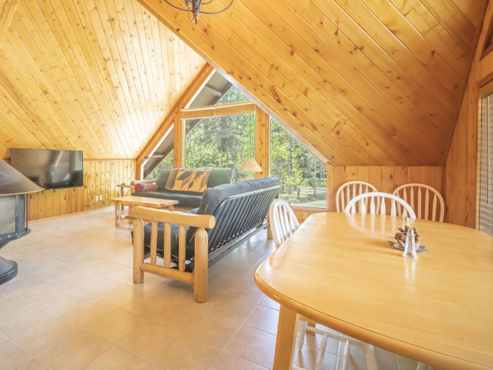 The living area in a cabin