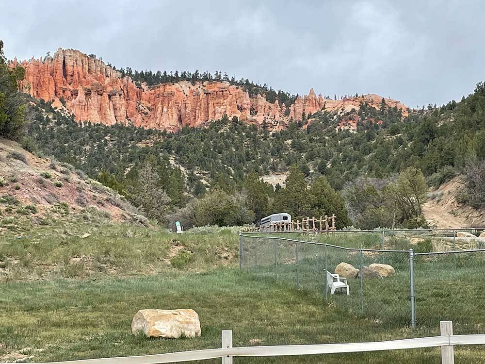 The scenic mountains at BRYCE-ZION CAMPGROUND