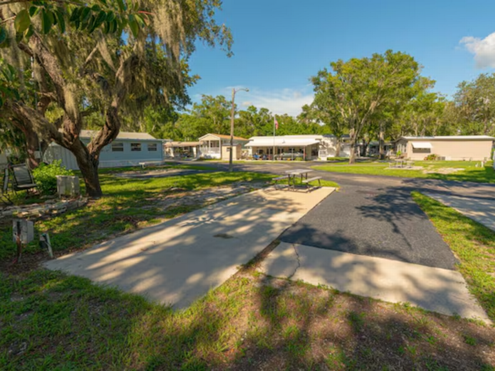 Shady site at Horseshoe Cove RV Resort