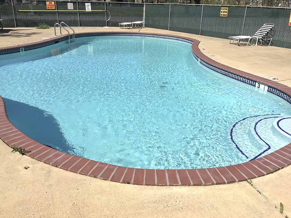A close up of the swimming pool at HOUSTON CENTRAL RV PARK