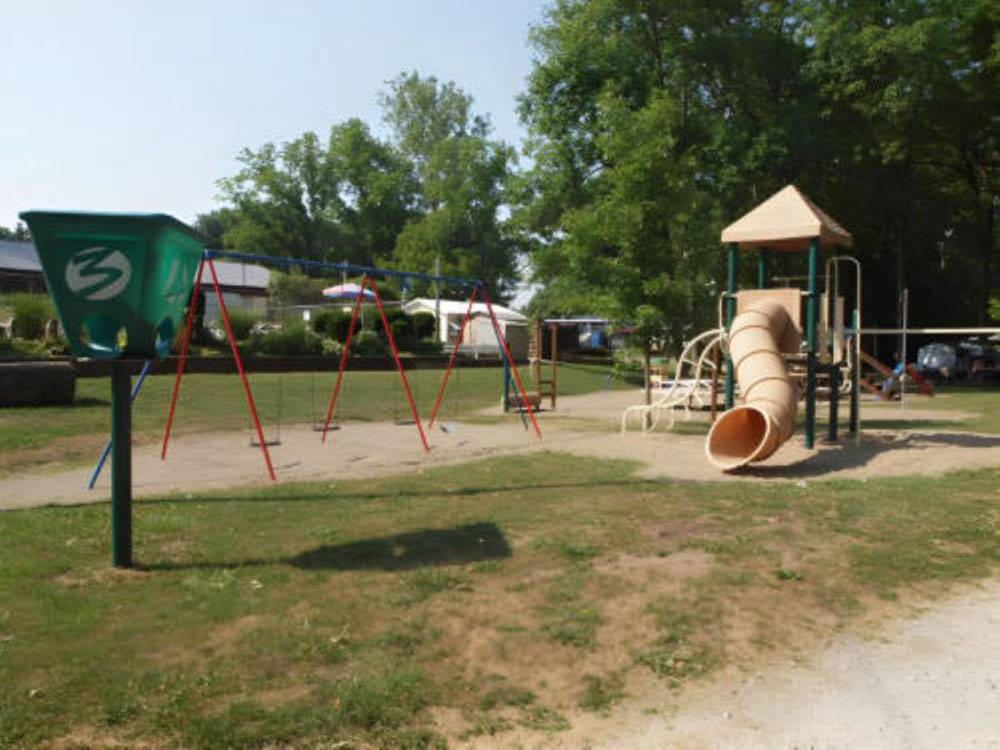 The playground with swings and play structure