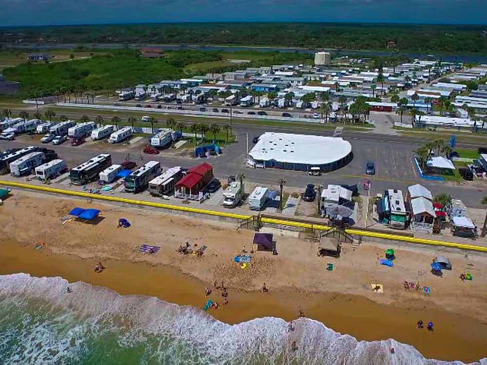 Magnificent aerial view at BEVERLY BEACH CAMPTOWN RV RESORT