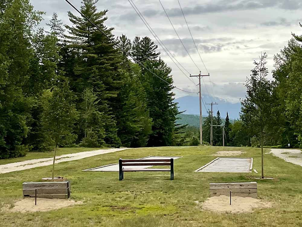 The horseshoe courts at BEECH HILL CAMPGROUND & CABINS