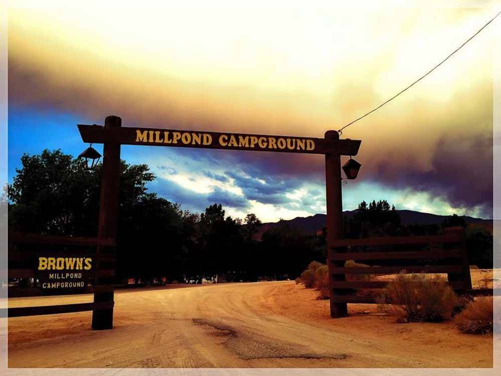 The front entrance sign at BROWN'S TOWN CAMPGROUND