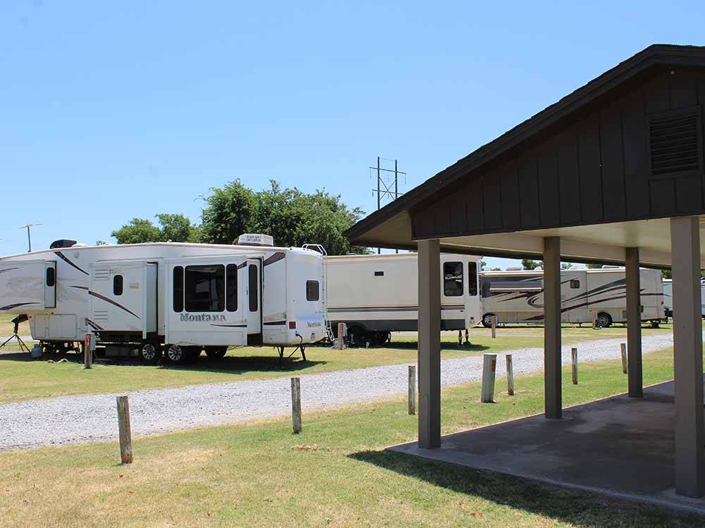RV sites by the pavilion at COUNCIL ROAD RV PARK
