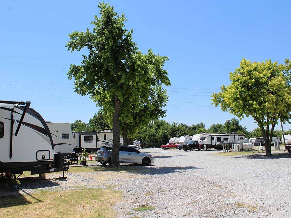 Gravel RV sites with RVs at COUNCIL ROAD RV PARK