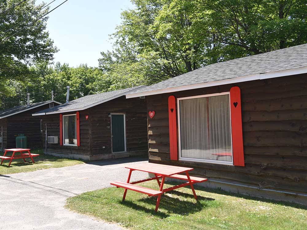 Three more of the many cabins at GLENVIEW COTTAGES & RV PARK