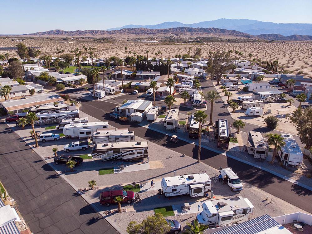 Aerial view of sites