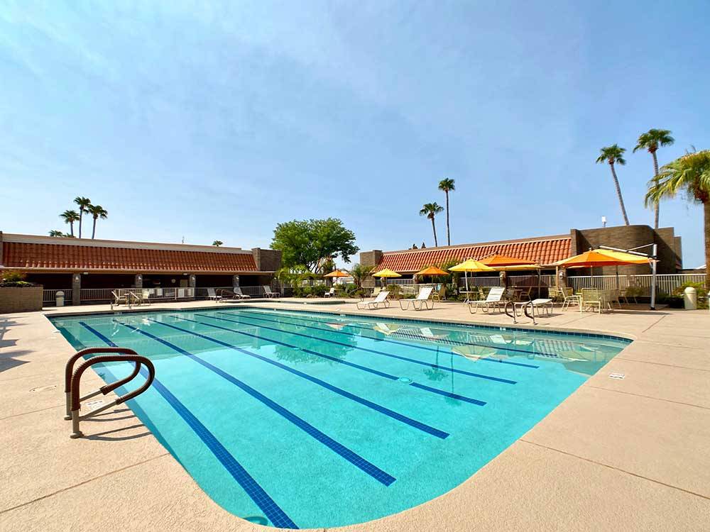 The large outdoor pool at SUPERSTITION SUNRISE RV RESORT