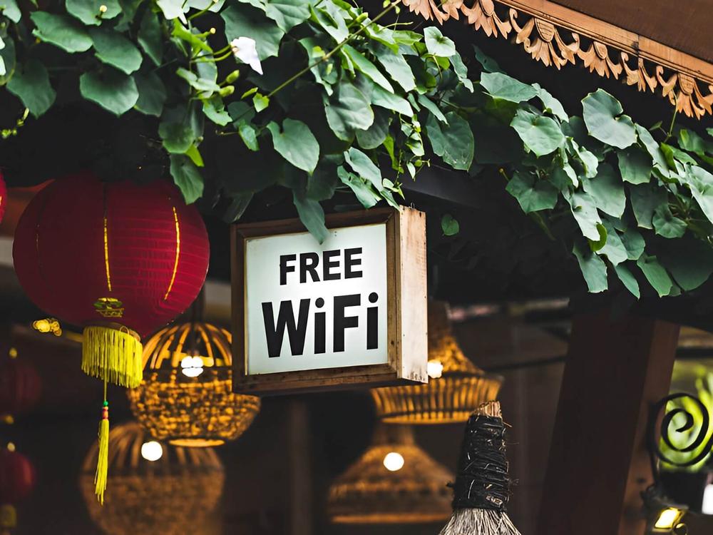 Office sign for free WiFi