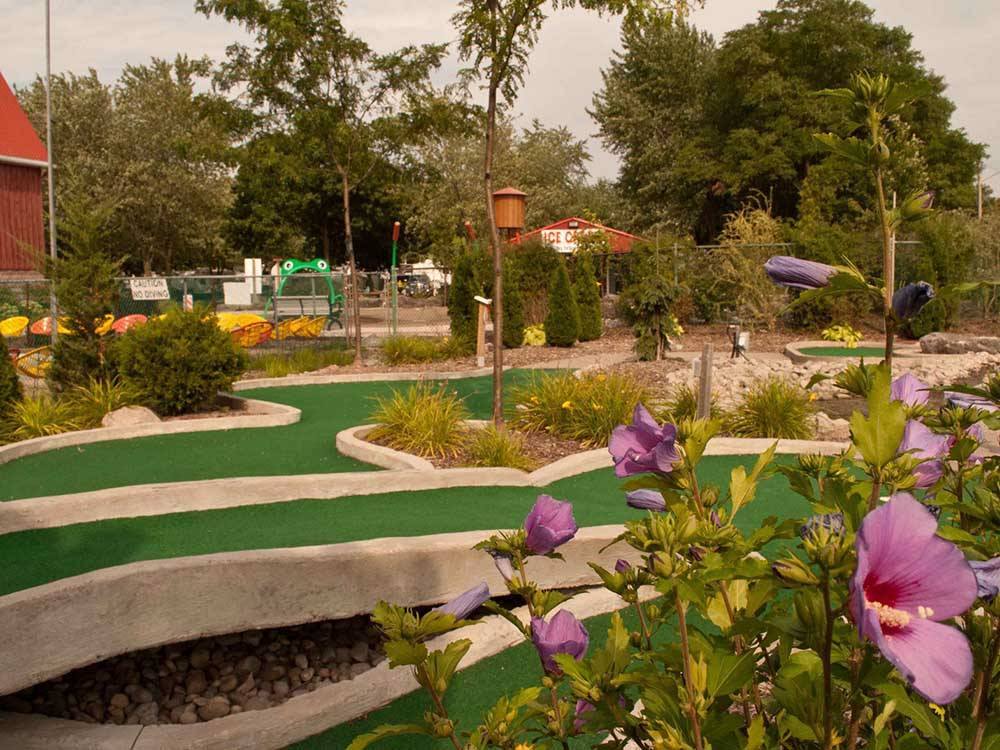 The miniature golf course at CAMPARK RESORTS FAMILY CAMPING & RV RESORT