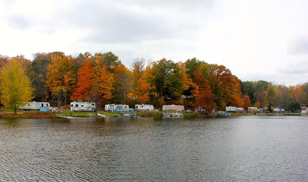 RVs at waterfront sites