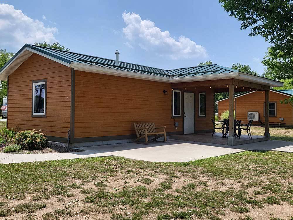 One of the cabin rentals at CAMELOT CAMPGROUND QUAD CITIES