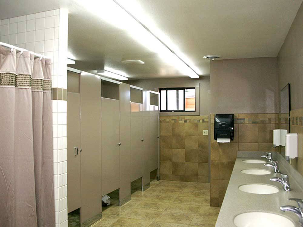 Bathrooms and shower at INDIAN CREEK RV PARK & CAMPGROUND