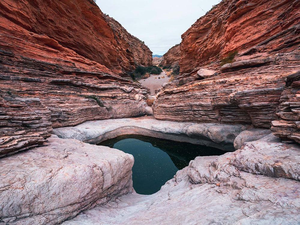 Pond in canyon at BIG BEND STATION INN & RV RANCH