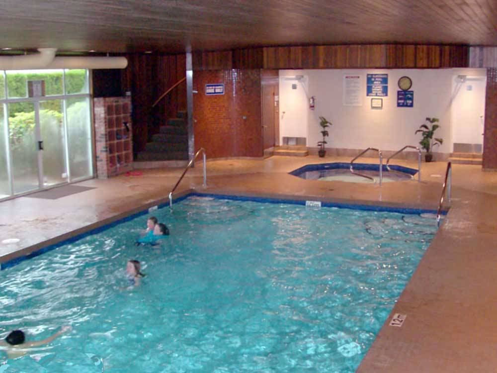 Indoor pool and hot tub at BURNABY CARIBOO RV PARK