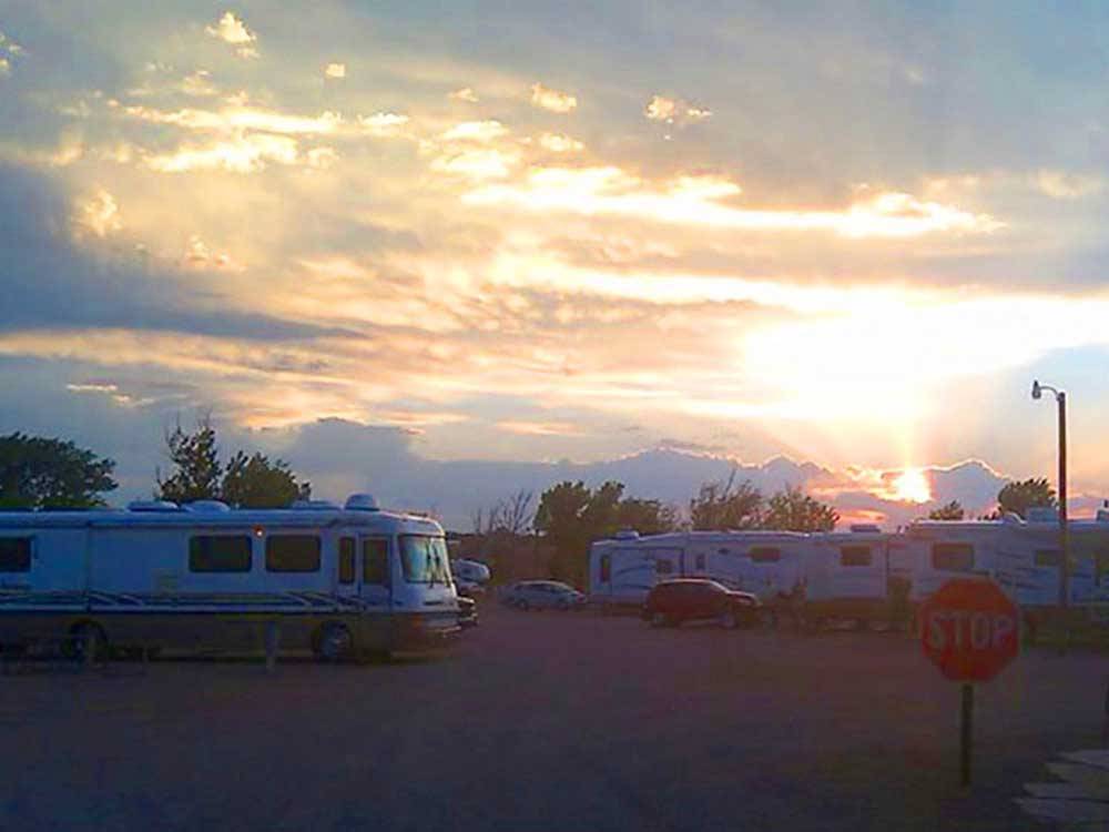 Sunset view at MOUNTAIN ROAD RV PARK