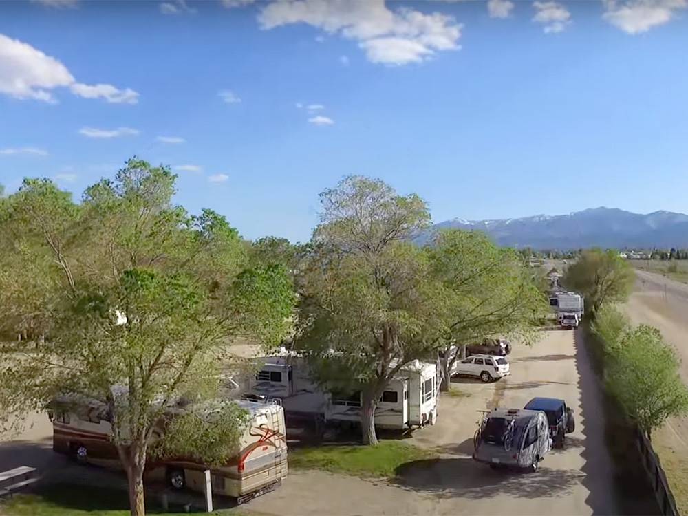 Aerial view of sites at Valley View RV Park