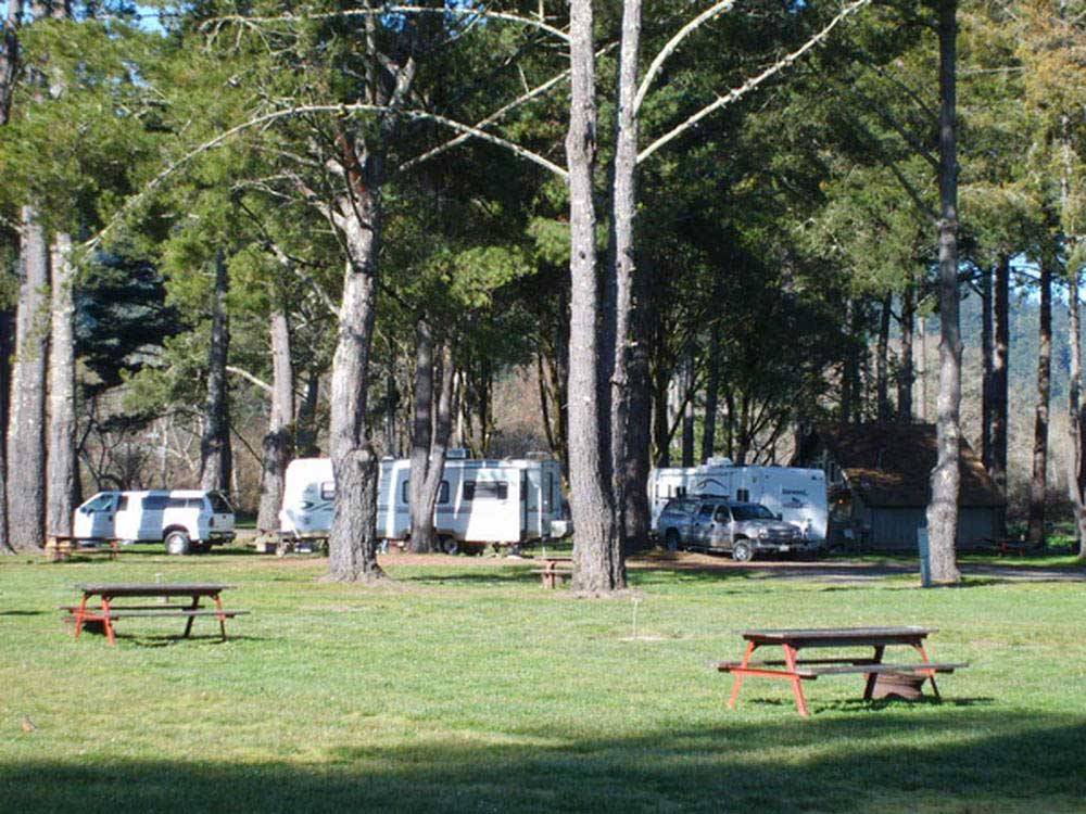 Trailers camping at OLEMA CAMPGROUND