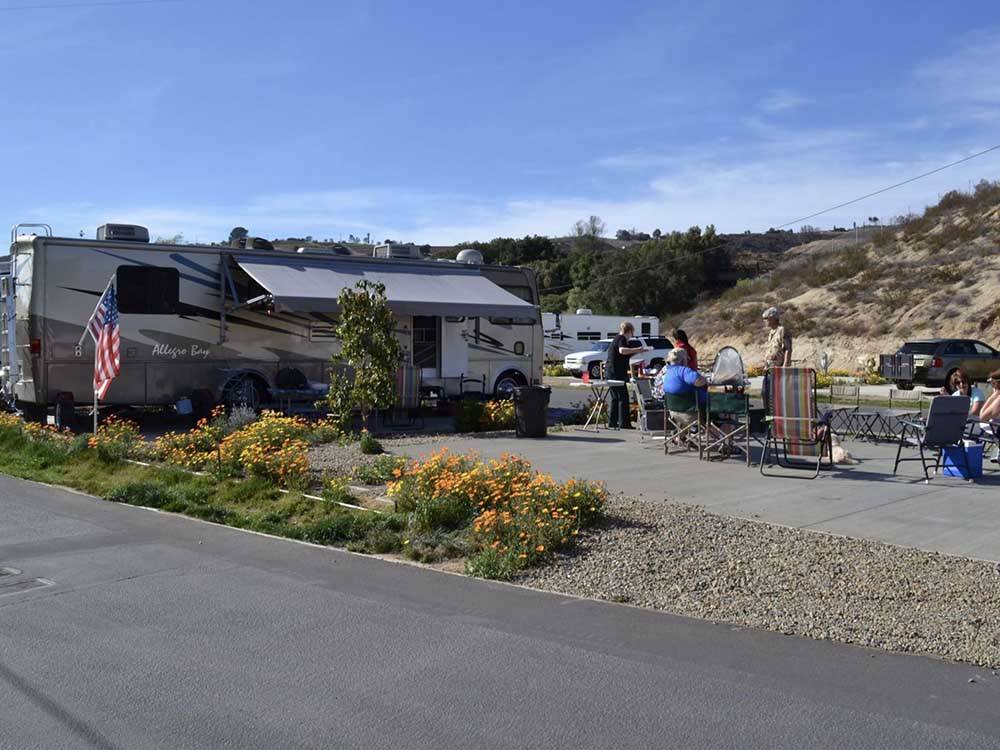 RV sites on top of a hill at CHAMPAGNE LAKES RV RESORT