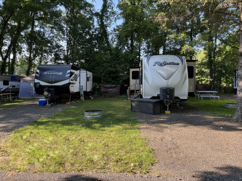 RV parked at Walnut Hills Family Campground