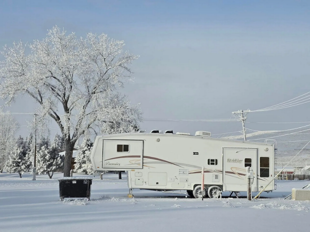 Trailer at winter