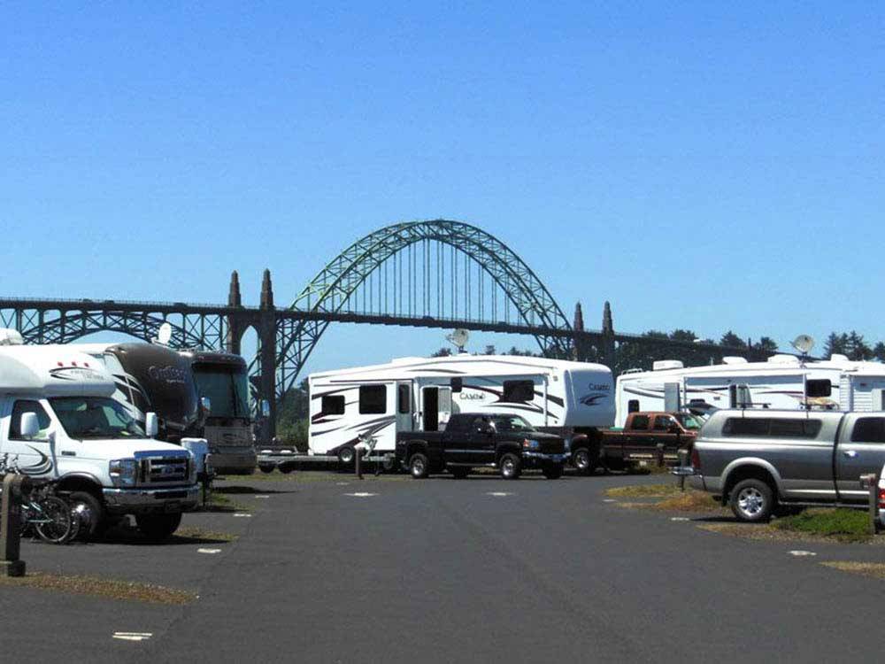 RVs and trailers at campground at PORT OF NEWPORT MARINA & RV PARK
