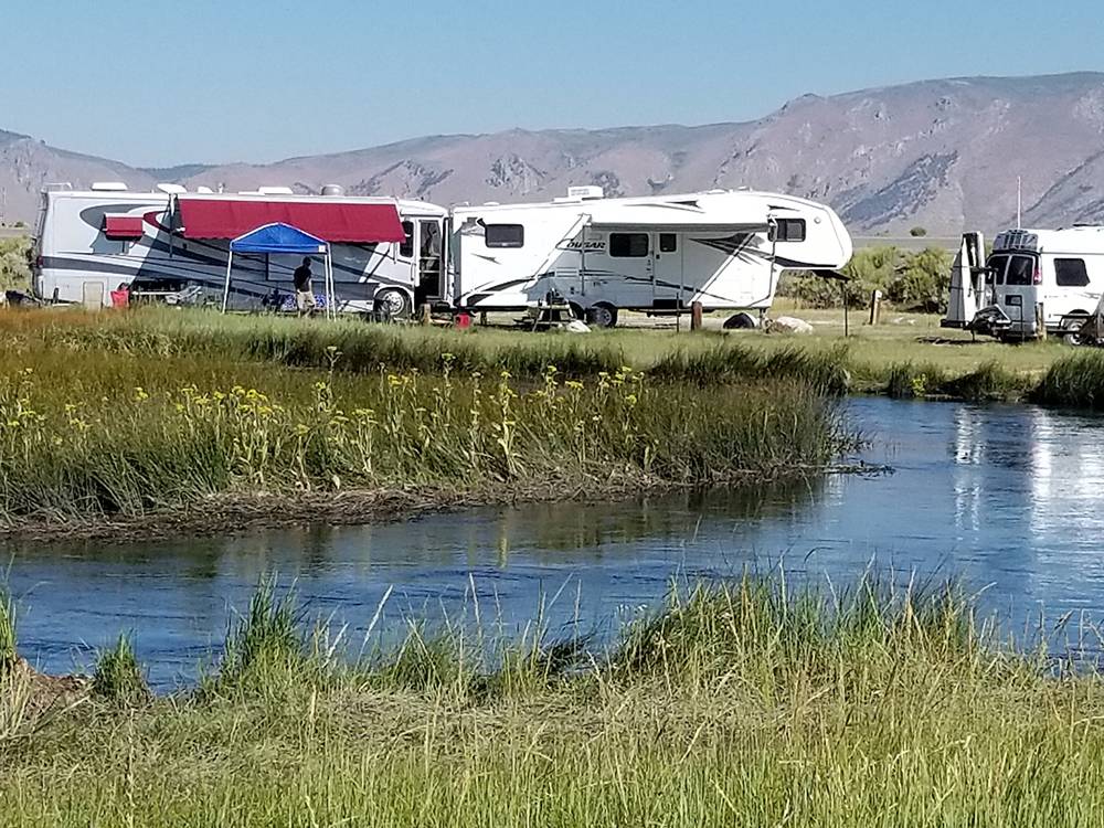 RVs by the water