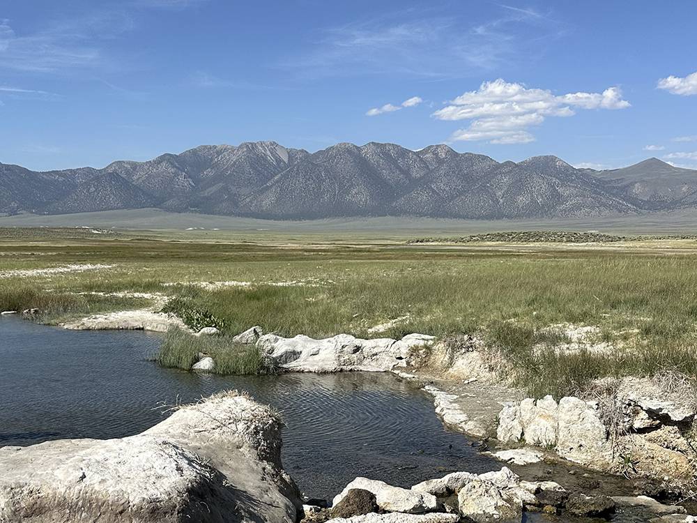 Rock feature by the water