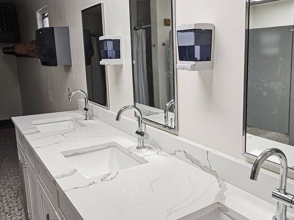 Clean modern bathrooms