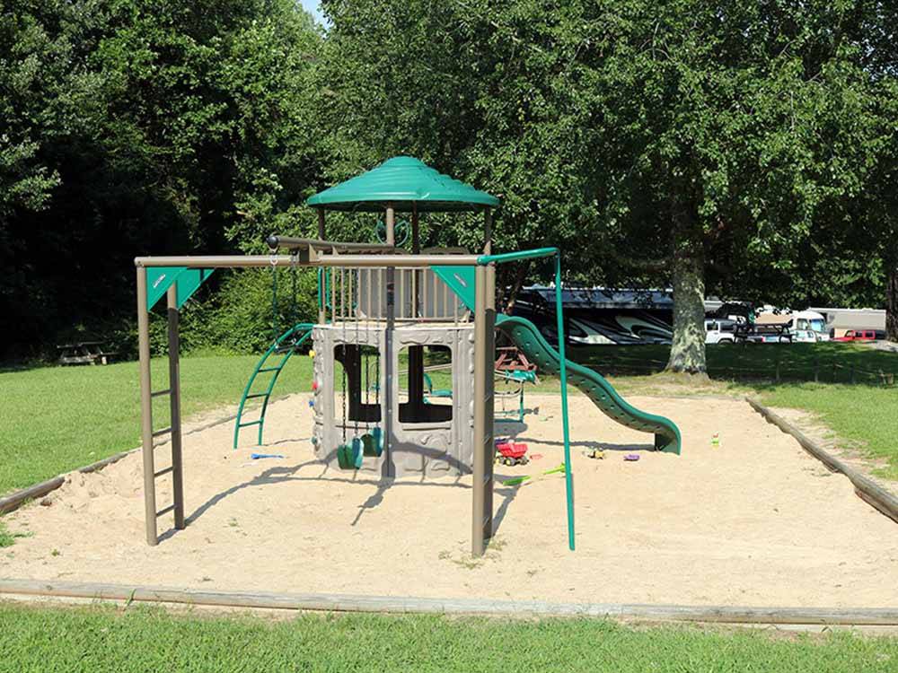The playground equipment at LEISURE ACRES CAMPGROUND